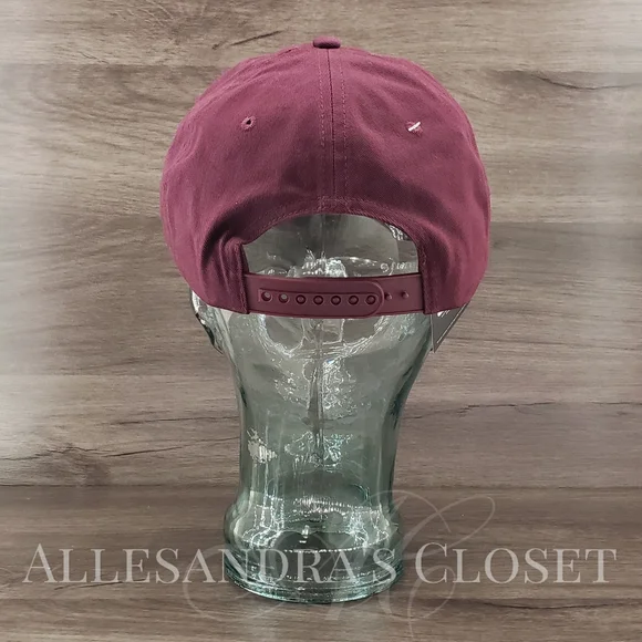 BUNDLE - 2 New Balance Hats Caps Snapback 6 Panel V990 Block N - Navy & Burgundy - Picture 6 of 13